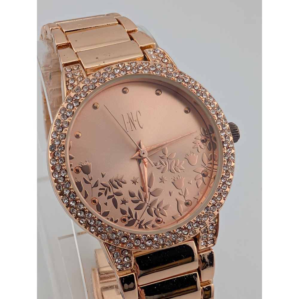 I.N.C. International Concepts Women's Watch 7.25" Rose Gold Band- New Battery